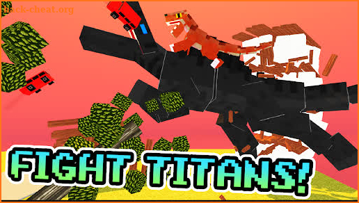 Blocky Titan Raptor: City Assault screenshot