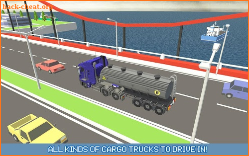 Blocky Truck Driver: Urban Transport screenshot