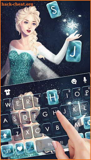 Blonde Fairy Girl Keyboard Background screenshot