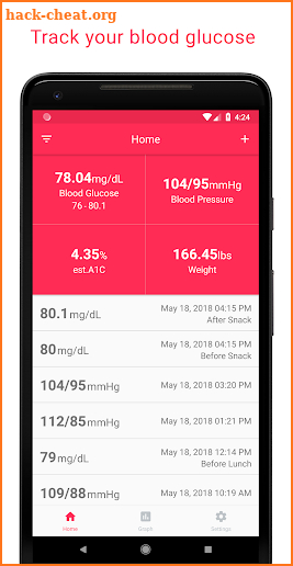 Blood Glucose Tracker - Track your blood Glucose screenshot