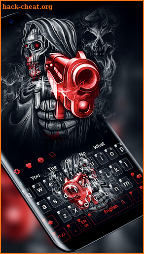 Blood Pistol Grim Reaper Keyboard Theme screenshot