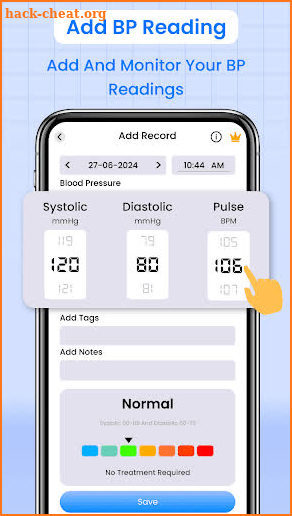 Blood Pressure App screenshot