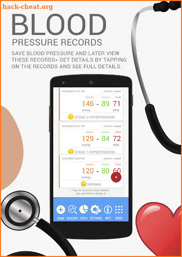 Blood Pressure BP History : Analyze Average Diary screenshot