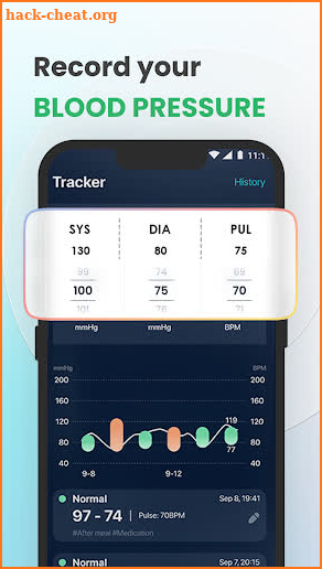 Blood Pressure BPM Tracker screenshot