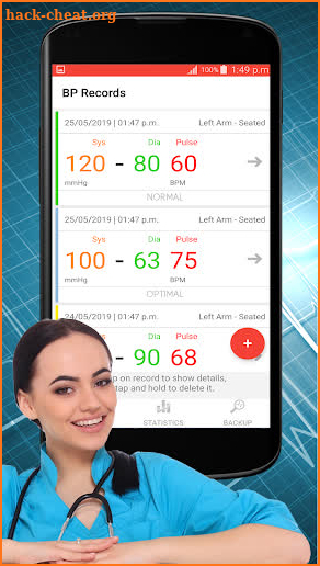 Blood Pressure Check : BP Logger : BP Tracker App screenshot