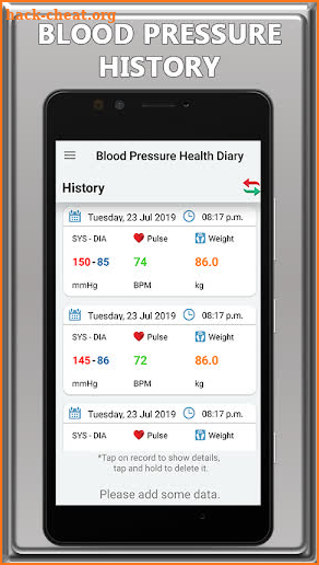 Blood Pressure Check Diary: BP Info screenshot