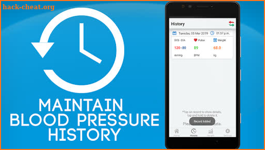 Blood Pressure Check Diary : History Log screenshot