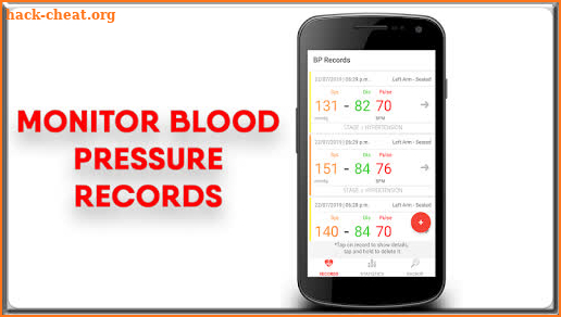 Blood Pressure Diary : BP Tracker : BP Evaluation screenshot