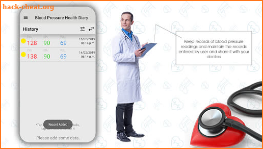 Blood Pressure Diary : BP Tracker Checker Analyze screenshot