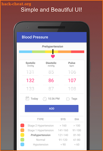 Blood Pressure Journal screenshot