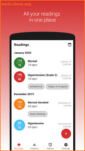 Blood Pressure Log: Hypertension chart and journal screenshot