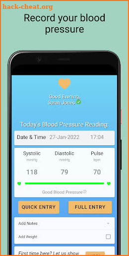 Blood Pressure Monitor Pro screenshot
