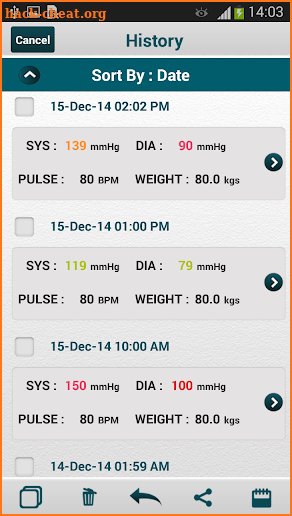 Blood Pressure (SmartBP) screenshot
