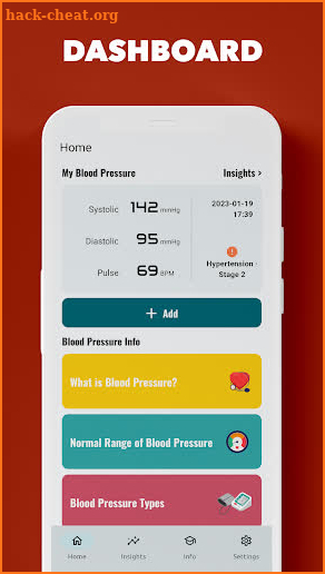 Blood Pressure Tracker App Pro screenshot