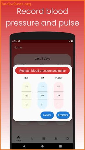 Blood Pressure Tracker BP Record screenshot