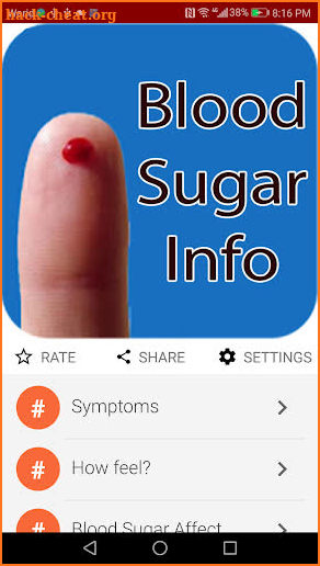 Blood Sugar Test Converter and Info screenshot