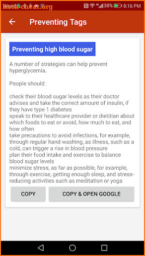 Blood Sugar Test Converter and Info screenshot