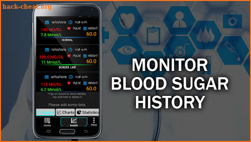 Blood Sugar Tracker : Glucose Test Calculator App screenshot