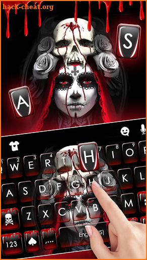 Bloody Creepy Lady Keyboard Theme screenshot