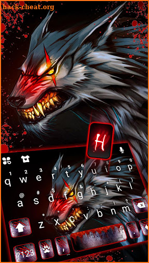 Bloody Killer Wolf Keyboard Theme screenshot