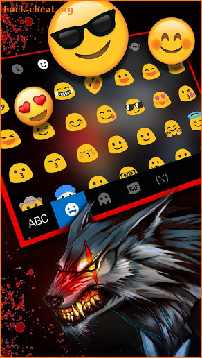 Bloody Killer Wolf Keyboard Theme screenshot