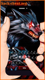 Bloody Metal Scary Wolf Keyboard Theme screenshot