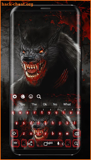 Bloody Scary Wolf Keyboard Theme screenshot