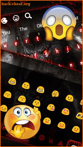 Bloody Scary Wolf Keyboard Theme screenshot