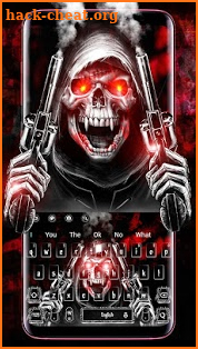 Bloody Skull Gun Keyboard Theme screenshot