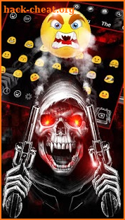 Bloody Skull Gun Keyboard Theme screenshot