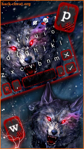 Bloody Wild Wolf Keyboard Theme screenshot