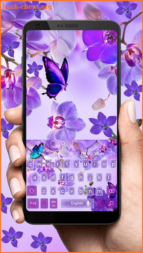 Blossom 0rchid Flower Keyboard Theme screenshot
