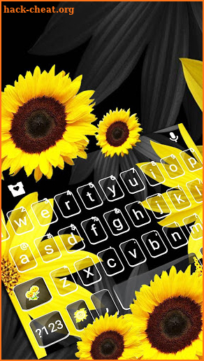 Blossom Sunflower Keyboard Theme screenshot