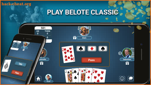 Blot Belote Coinche Online screenshot
