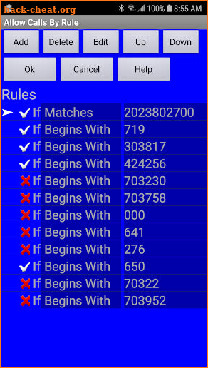 Blox - Block Calls by State, Area Code or Number screenshot