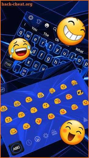 Blue Black Future Keyboard screenshot