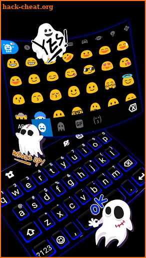 Blue Black Keyboard Theme screenshot