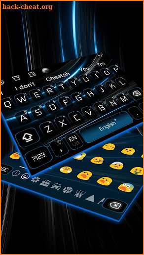 Blue Black lazer Keyboard Theme screenshot