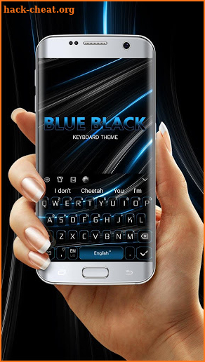 Blue Black lazer Keyboard Theme screenshot