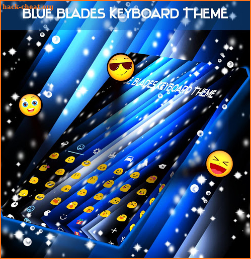 Blue Blades Keyboard Theme screenshot