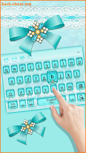Blue Bow Keyboard Theme screenshot