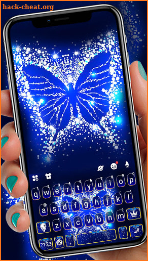 Blue Butterfly 2 Keyboard Background screenshot
