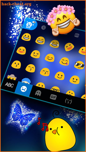 Blue Butterfly 2 Keyboard Background screenshot