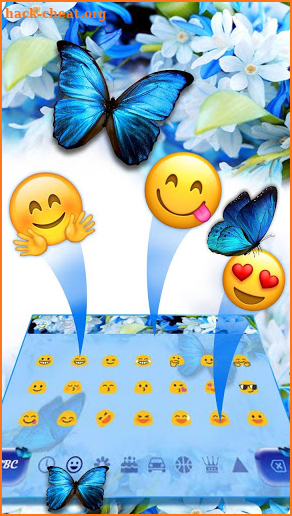 Blue Butterfly keyboard theme screenshot