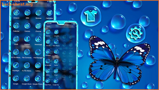 Blue Butterfly Launcher Theme screenshot