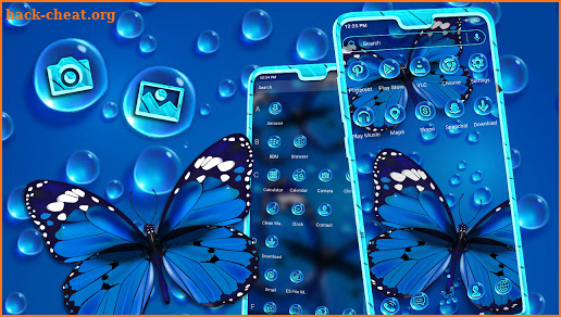 Blue Butterfly Launcher Theme screenshot