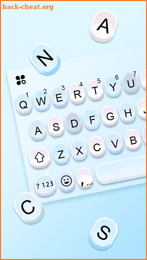 Blue Candy Color Keyboard Background screenshot
