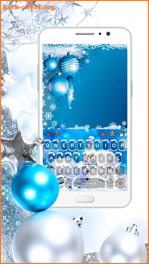 Blue Christmas Keyboard Theme screenshot