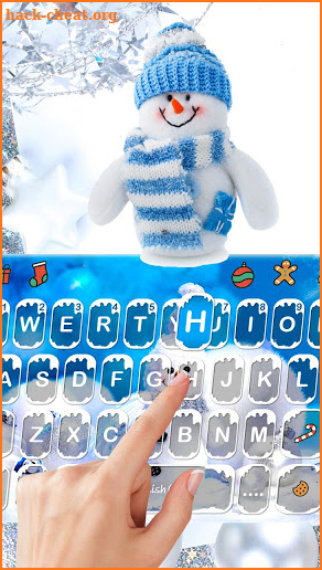 Blue Christmas Keyboard Theme screenshot