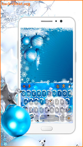 Blue Christmas1 Keyboard Theme screenshot